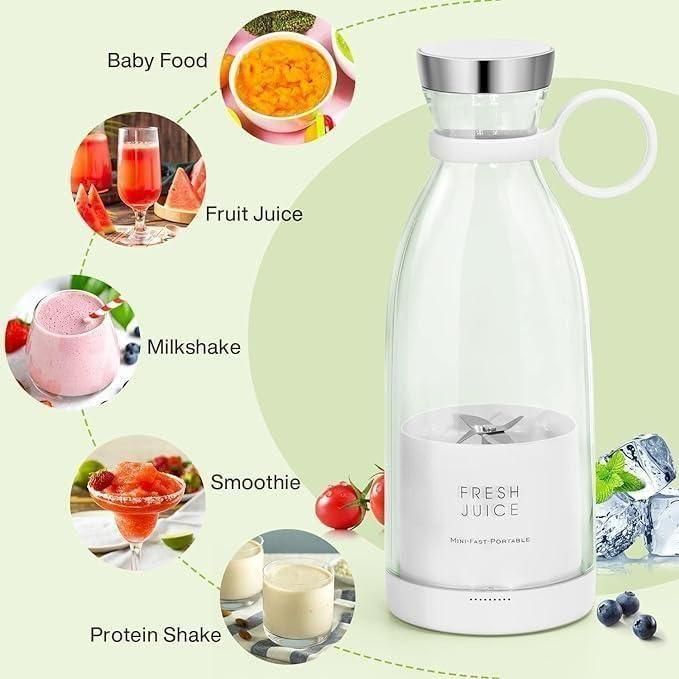 Portable USB Blender Bottle Make Smoothies & Juices Anywhere in 30 Seconds