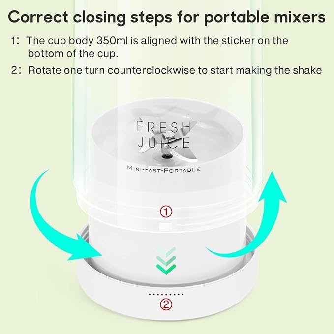 Portable USB Blender Bottle Make Smoothies & Juices Anywhere in 30 Seconds